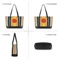 thumbnail image 6 of FORMRS Canvas Laptop Tote Bag for Women with 15.6" Computer Compartments Shoulder Handbag, Stripes and Circle, 6 of 7