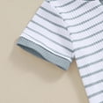 thumbnail image 6 of TOWED22 Toddler Baby Boy Girl Crawfish Outfits Short Sleeve Crawfish Boil Shirt Stripe Shorts 2Pcs Smocked Summer Clothes Blue,9-12 M, 6 of 8