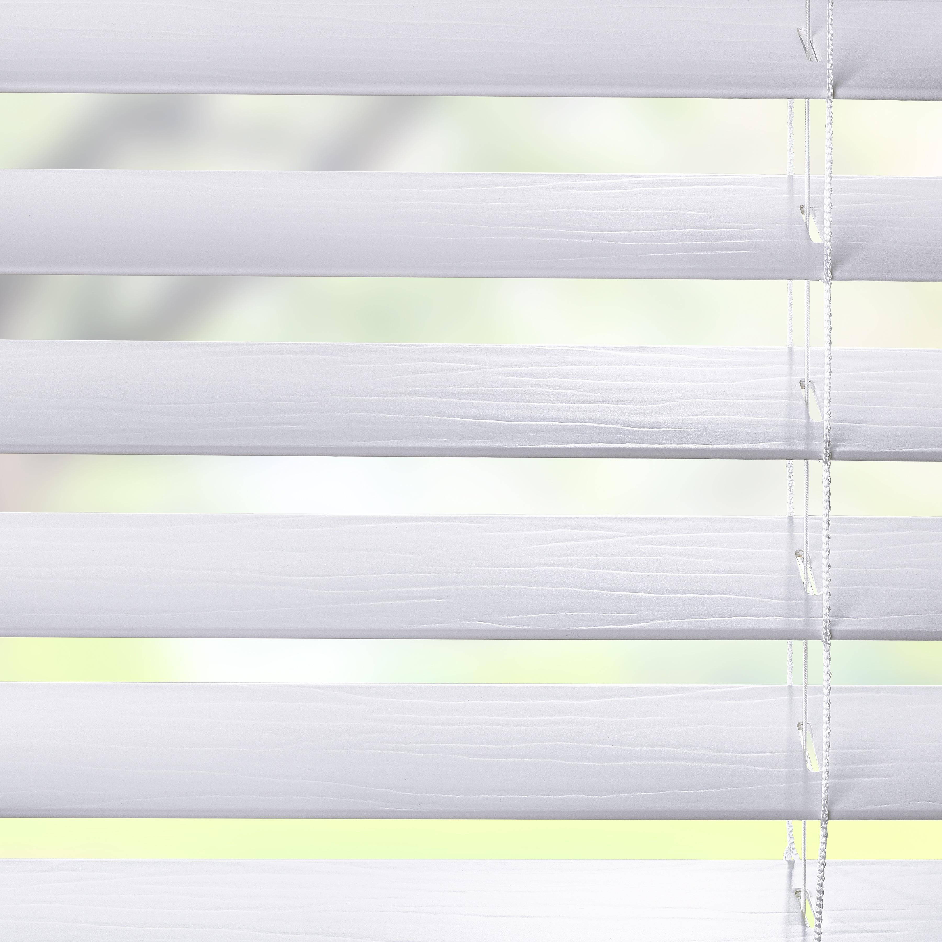 Better Homes & Gardens 2” Cordless Faux Wood Horizontal Blinds, White, 49.25" x 36"