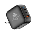 thumbnail image 3 of Mr. Gadgets Cubo Adaptador De Corriente Power Cube 70w Cargador Carga Ultra Rápida Pd Qc Gan, 3 Puertos, Usb-c, Usb-a, Ultra Compacto Compatible Con iPhone/ Macbook/ iPad/ Android/ Galaxy, Color Negro, 3 of 9