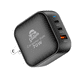 thumbnail image 3 of Mr. Gadgets Cubo Adaptador De Corriente Power Cube 70w Cargador Carga Ultra Rápida Pd Qc Gan, 3 Puertos, Usb-c, Usb-a, Ultra Compacto Compatible Con iPhone/ Macbook/ iPad/ Android/ Galaxy, Color Negro, 3 of 9