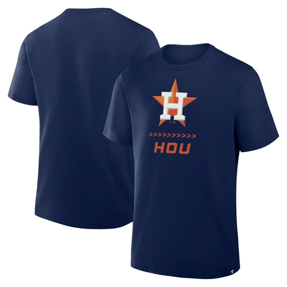 Men's Fanatics Navy Houston Astros Clubhouse Legacy Side Swipe T-Shirt