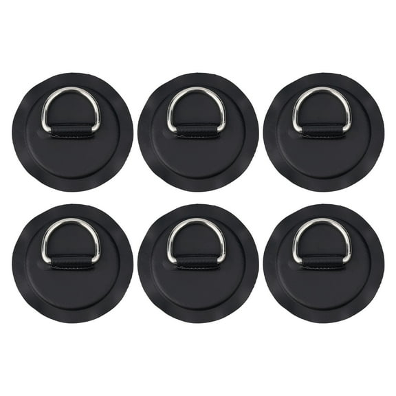 6 PCS D-Ring Patch for Inflatable Boat Kayak Dinghy SUP, D-Ring PVC Patch Stand-Up Paddleboard Canoe Rafting
