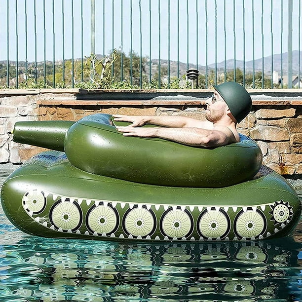 Inflatable Tank Swimming Pool Float Floatie, Pool Tank Type Water Spray  Ring Floaty Party Toys Comfortable Summer Floating Pool Toy for Kids Adults