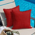 thumbnail image 5 of Red Pillow Covers 26x26 Inch, Farmhouse Burlap Solid Red Color Modern Linen Texture Linen Pillowcase with Invisible Zipper, Decorative Throw Pillow Covers Cushion Case for Couch Sofa Bed Living Room, 5 of 9