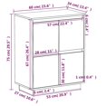 thumbnail image 4 of vidaXL Buffet Gris 60x34x75 cm Pin Massif, 4 of 5