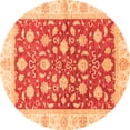 thumbnail image 1 of Ahgly Company Indoor Round Oriental Orange Traditional Area Rugs, 8' Round, 1 of 4