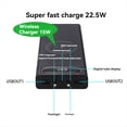 thumbnail image 3 of Sin Batería 10/12 18650 Baterías Banco de Energía Estuche de Carga 22.5W QC3.0 PD3.0 TIPO C Carga Inalámbrica 15W Caja de Almacenamiento B, 3 of 5