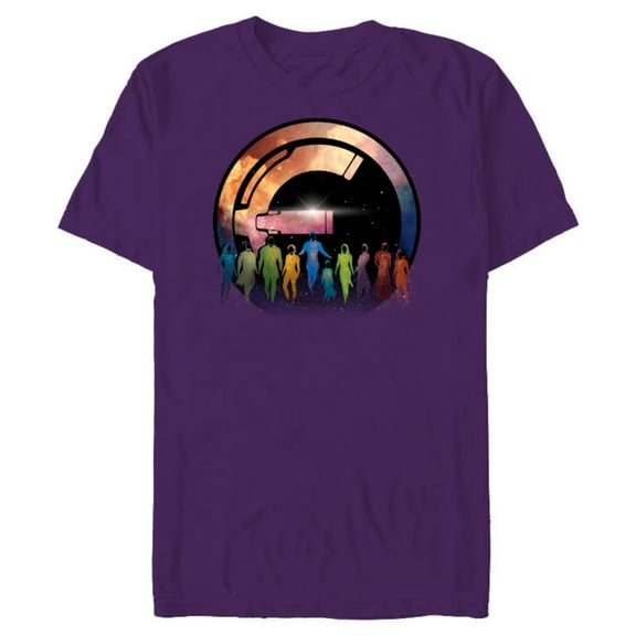 Marvel Eternals Logo Immortal Beings Cosmic Silhouettes - Short Sleeve Blended T-Shirt for Adults – Customized-Purple