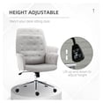 thumbnail image 4 of Drevy Modern -Back Tufted Velvet Home Office Desk Chair with Adjustable Height, Swivel Adjustable Task Chair with Padded Armrests, Light Grey, 4 of 8