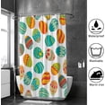 thumbnail image 4 of Coolnut Bath Shower Curtain Liners Happy Easter Holiday Eggs 60x72in Polyester Waterproof with 12 Curtain Hooks Bathroom Accessories Decoration, 4 of 6