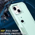 thumbnail image 6 of for iPhone 14 Case, [Shockproof] [Anti-Dust] [Heavy Duty Military Protection] Protective Anti Scratch Dual Layer Tough Rugged Hybrid Bumper Phone Case Cover for iPhone 14, Green, 6 of 8