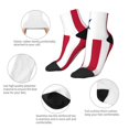 thumbnail image 4 of Women Men Athletic Socks Flag Of Liberian Cushioned Quarter Ankle Socks, 4 of 7