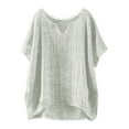 thumbnail image 2 of Kelon Women's Tops Short Sleeve Shirts V Neck Boho Tops Tunic Tops Casual Business Work Blouses Trendy Tees, L, 2 of 6