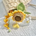 thumbnail image 4 of Handmade Crochet Sunflower Tulip Heart Bouquet, Knitted Artificial Forever Flowers with Exquisite Wrap, Gift to Girlfriend Mom Women, Perfect for Valentines, Home Decor, Celebration, 4 of 5