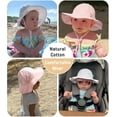 thumbnail image 5 of FURTALK 2PC Baby Sun Hat Toddler Beach Hats with UPF 50+ Sun Protection Wide Brim Girls Bucket Hat, 5 of 7