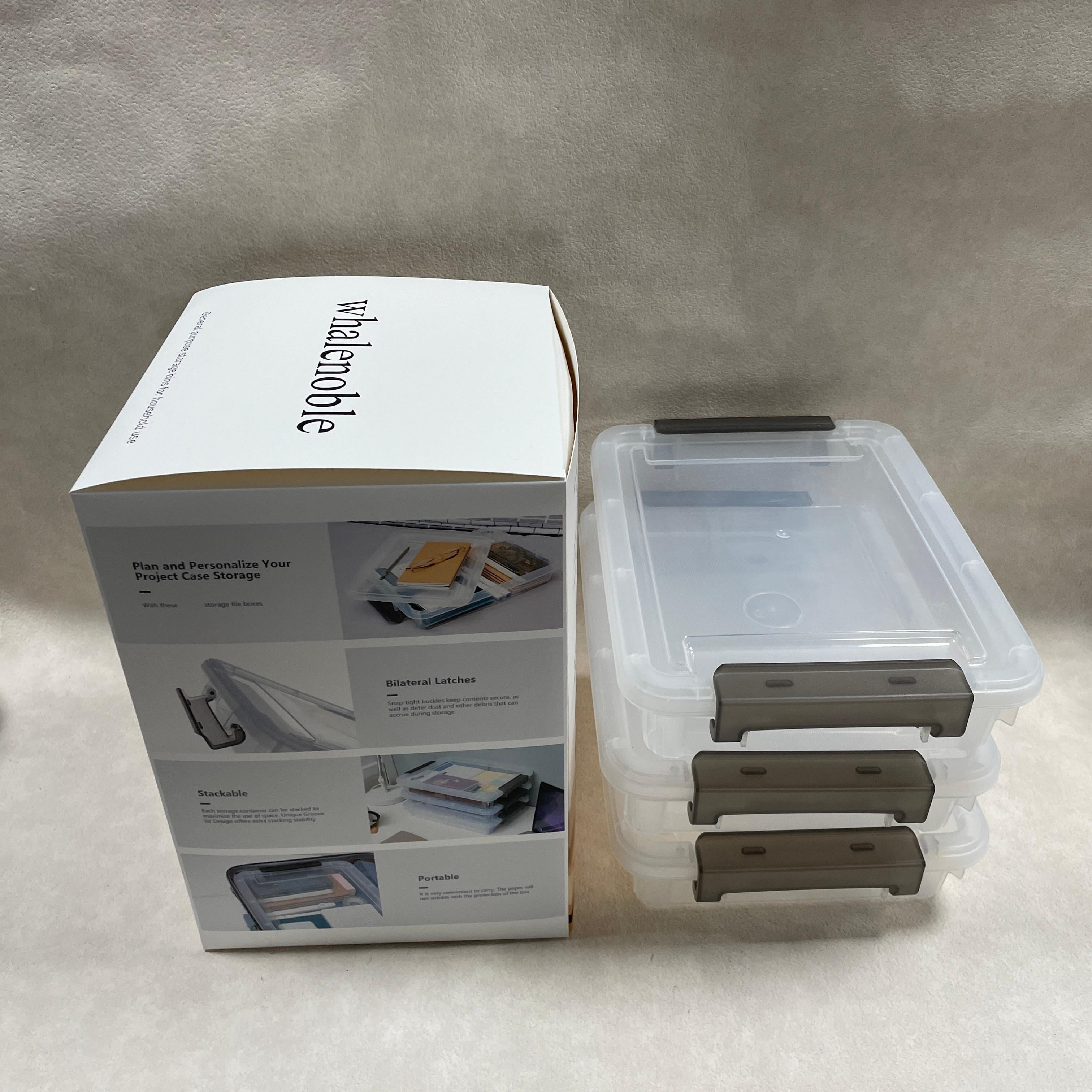 whalenoble General purpose storage bins for household use,Transparent Plastic Empty Multipurpose Tackle Box, First Aid, Sewing Kit, Arts Crafts Supplies Storage