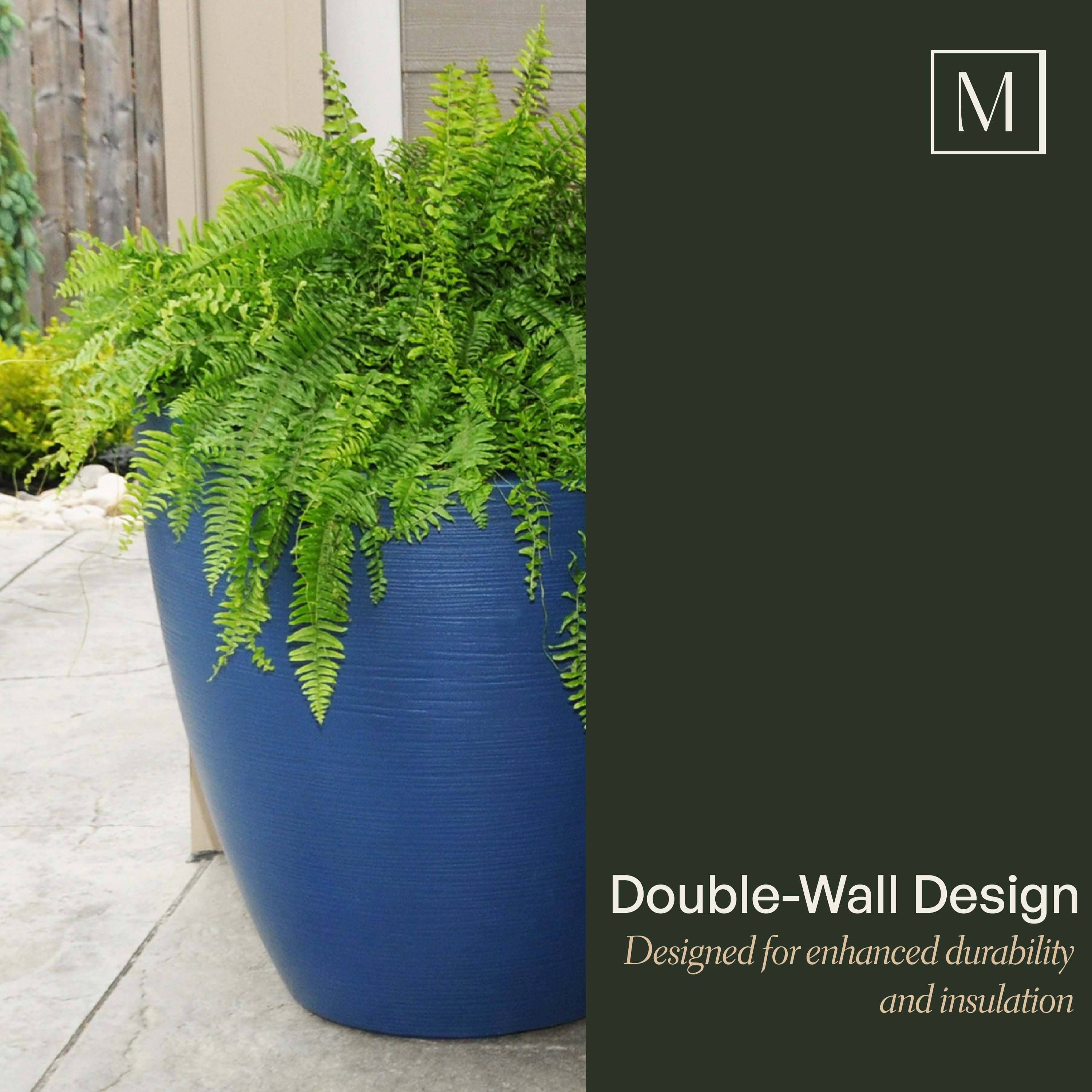 Mayne Modesto 30" x 30" x 34" Round Black Plastic Planter