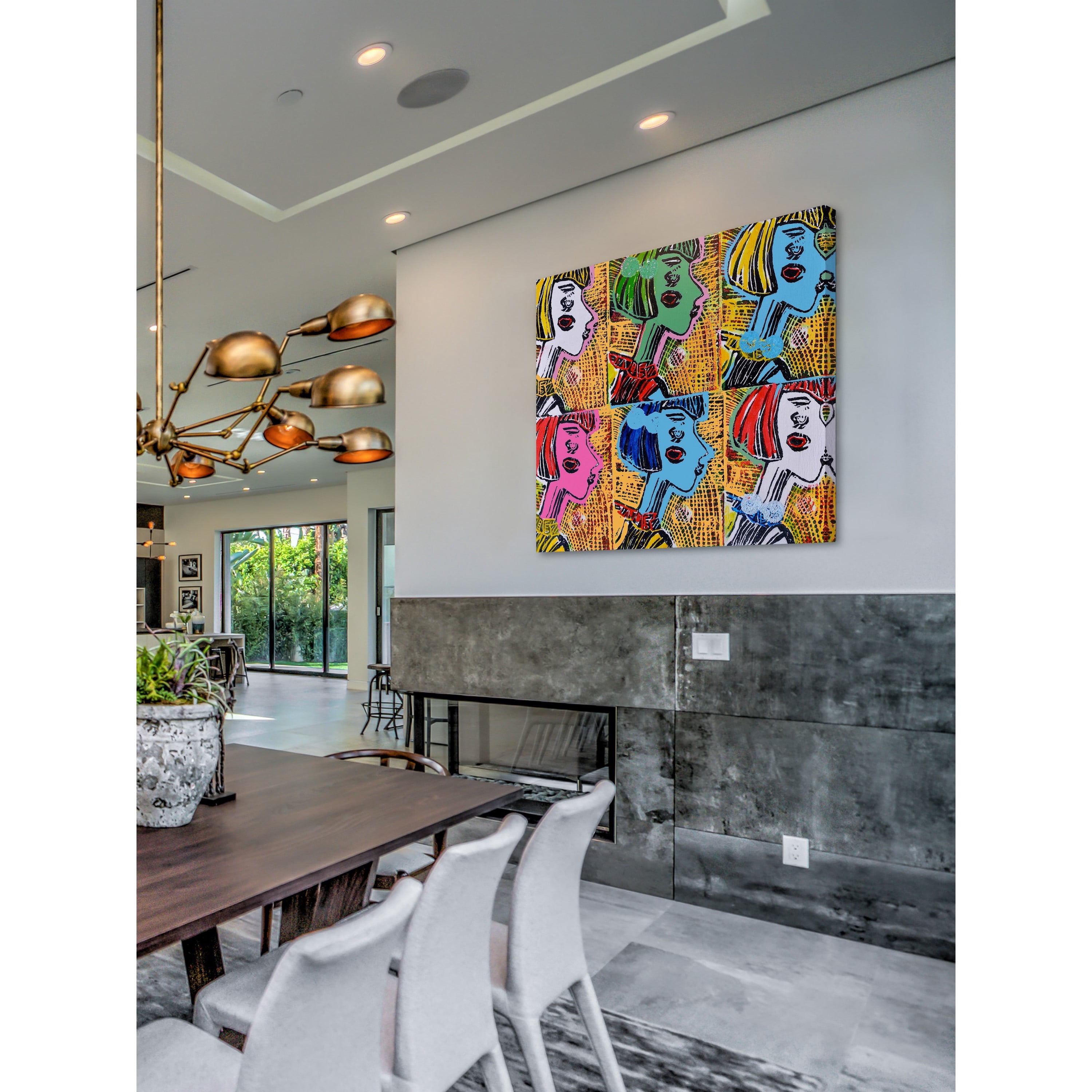 Russian Dolls Pattern IV Painting Print on Wrapped Canvas