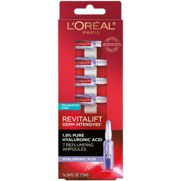 L'Oreal Paris Revitalift Derm Intensives Hyaluronic Acid Ampoules, 7