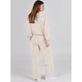 thumbnail image 5 of Women 2 Piece Outfits Sweatsuit Set 2023 Fall Oversized Half Zip Sweatshirt Wide Leg Sweatpant Lounge Set Tracksuit, 5 of 5