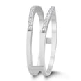 thumbnail image 2 of SZUL Women's 1/4 Carat TW Diamond Insert Ring in 10K White Gold (J-K-L Color, I2-I3 Clarity), 2 of 4