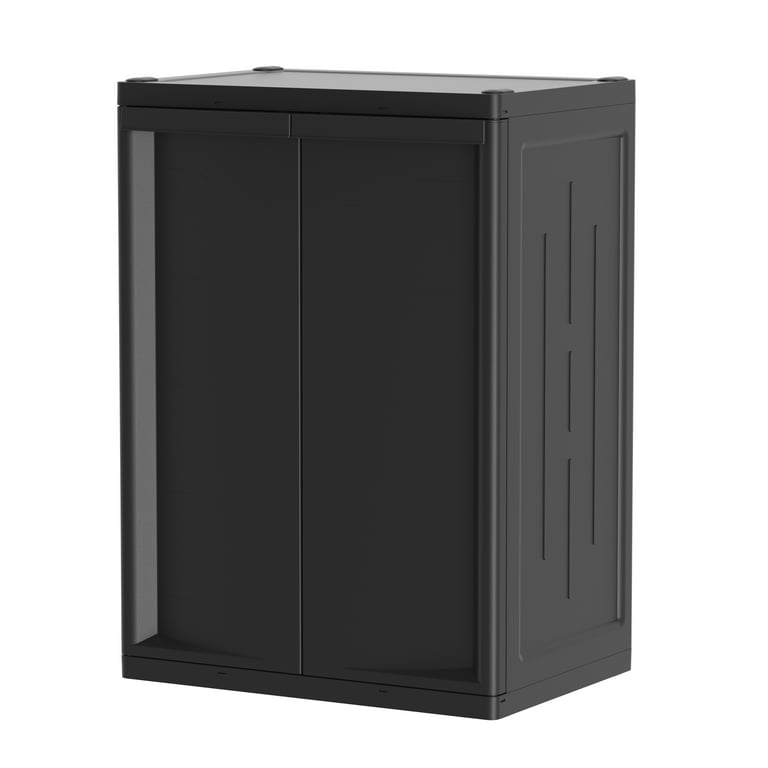 Hyper Tough 4 Drawer Plastic Garage Storage Cabinet - Black - 18.7 x 25.39 x 35.31 in