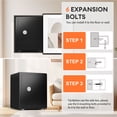 thumbnail image 3 of kavey 2.0 Cub Safe Box with Key Lock, Steel Security Lock Box with Solid Bolts & 2 Adjustables Shelves, Large Money Safe with Ammo Storage for Home Vaulables, 3 of 7