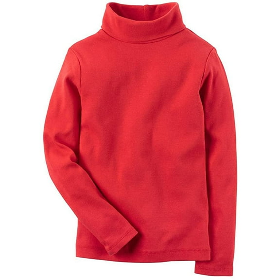 Carter's Baby Girls' Cotton Turtleneck (Red, 12 Months)