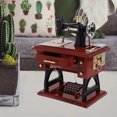 thumbnail image 4 of unbranded Caja Musical Decorativa Máquina De Coser Marrón Estilo Con Clásicas, 4 of 6