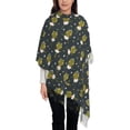thumbnail image 4 of Cauagu Ballerina Frogs Print Women Wrap Shawl tassels Scarves Retro Scarf 77.6"X28.3", 4 of 8