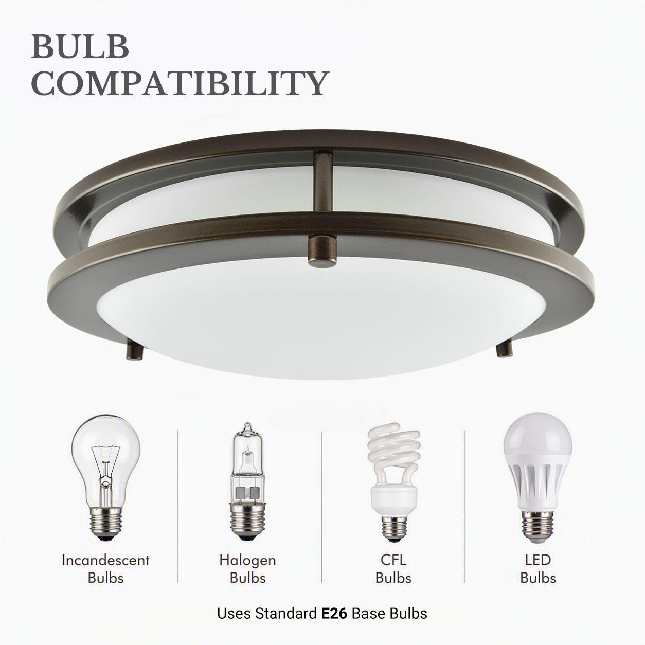 Better Homes & Gardens 12 in Bronze Flush Mount Ceiling Light photo 6