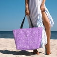 thumbnail image 6 of Sigee Lilac Glittering Print Extra Large Waterproof Beach Travel Bag with Zipper - Durable and Versatile for Vacation, Gym, and Daily Use, 6 of 7