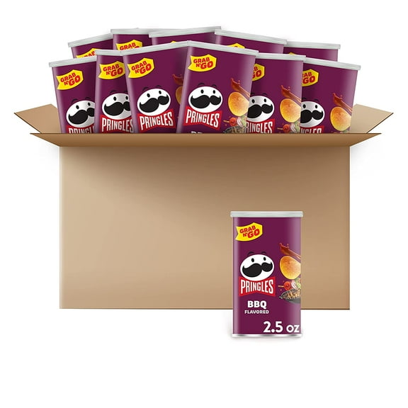 Pringles Potato Crisps Chips, Bbq, 1.4 Ounce (Pack of 12)