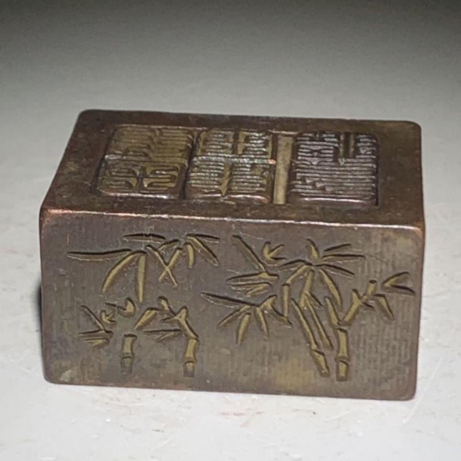 Bronze Seal Stamp Set Zuan Ke Style Carved Calligraphy Decorative Ink Stamps Chinese Art Desk Ornament