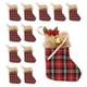 thumbnail image 1 of Medias navideñas pequeñas, decoración navideña con cuadros rojos de búfalo (15 x 20 cm, paquete de 12), 1 of 8