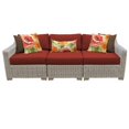 thumbnail image 1 of Ensemble de Meubles de Patio en Osier d'Extérieur 3 Pcs en Terracotta, 1 of 2