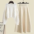 thumbnail image 1 of Vestido de falda plisado de dos piezas para mujer, traje de Jersey y cintura elástica, falda larga plisada, primavera y otoño, 1 of 3