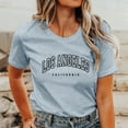 thumbnail image 2 of TSADFHJI Tuniques pour Femmes Col Carré T-Shirt Col Rond Imprimé Lettre Manches Courtes Col Rond S Gris, 2 of 5