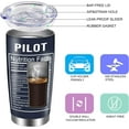 thumbnail image 4 of Pilot Gifts Aviation Men, Pilot Cup Tumbler, Gifts for Pilots Men, Airplane Gifts, 20oz Aviation Pilot Gauges Nutrition Facts Coffee Cup, Birthday Christmas Gifts for Pilot Insulated Travel Mug, 4 of 6