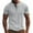 A Gray, variant on Button up Shirts for Men V Neck Button Tee for Men Cotton Linen Solid Color Shirt Plus Size Breathable Tunic Tops