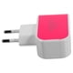 thumbnail image 5 of Cargador universal de pared con 3 puertos USB y LED, con enchufe europeo (rosa y rojo), 5 of 8