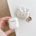thumbnail image 4 of For AirPods 3rd Gen 2021/1/2/Pro 2 case，Shockproof 3D White Heart Shell pattern PC Case Cover With Pendant, 4 of 5