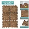 thumbnail image 6 of Sorbus 96 Sq. Ft. Wood Grain Floor Tiles Foam Mat EVA Interlocking Mats Tile 3/8-Inch Thick Flooring Wood Puzzle Exercise Mats w/Borders - Home Playroom Basement, Apartment, Trade Show, Baby, Dance, 6 of 7