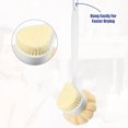 thumbnail image 5 of Unique Bargains Back Scrubber Double Side Long Handle Bath Brush Handle Brush for Bath Shower 14.96"x3.94"x3.15" White, 5 of 6