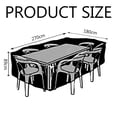 thumbnail image 5 of Stylish Outdoor Furniture Protector, Large Waterproof Cover, Heavy Duty Patio Table Shield, Rectangular Design For Optimal Fit, Dust-proof, 210D Oxford Fabric, Weatherproof,, 5 of 5