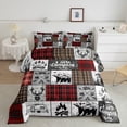thumbnail image 2 of jejeloiu Jungle Deer Bear Queen Comforter Set,Camping Life Bedding Sets,Patchwork Geometric Plaid Bedding Comforter Set For Men Women,Breathable Home Decor Reversible,3-Piece, 2 of 8