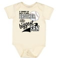 thumbnail image 3 of Inktastic Little Brother and Biggest Fan Baseball Family Fan Boys or Girls Baby Bodysuit, 3 of 5