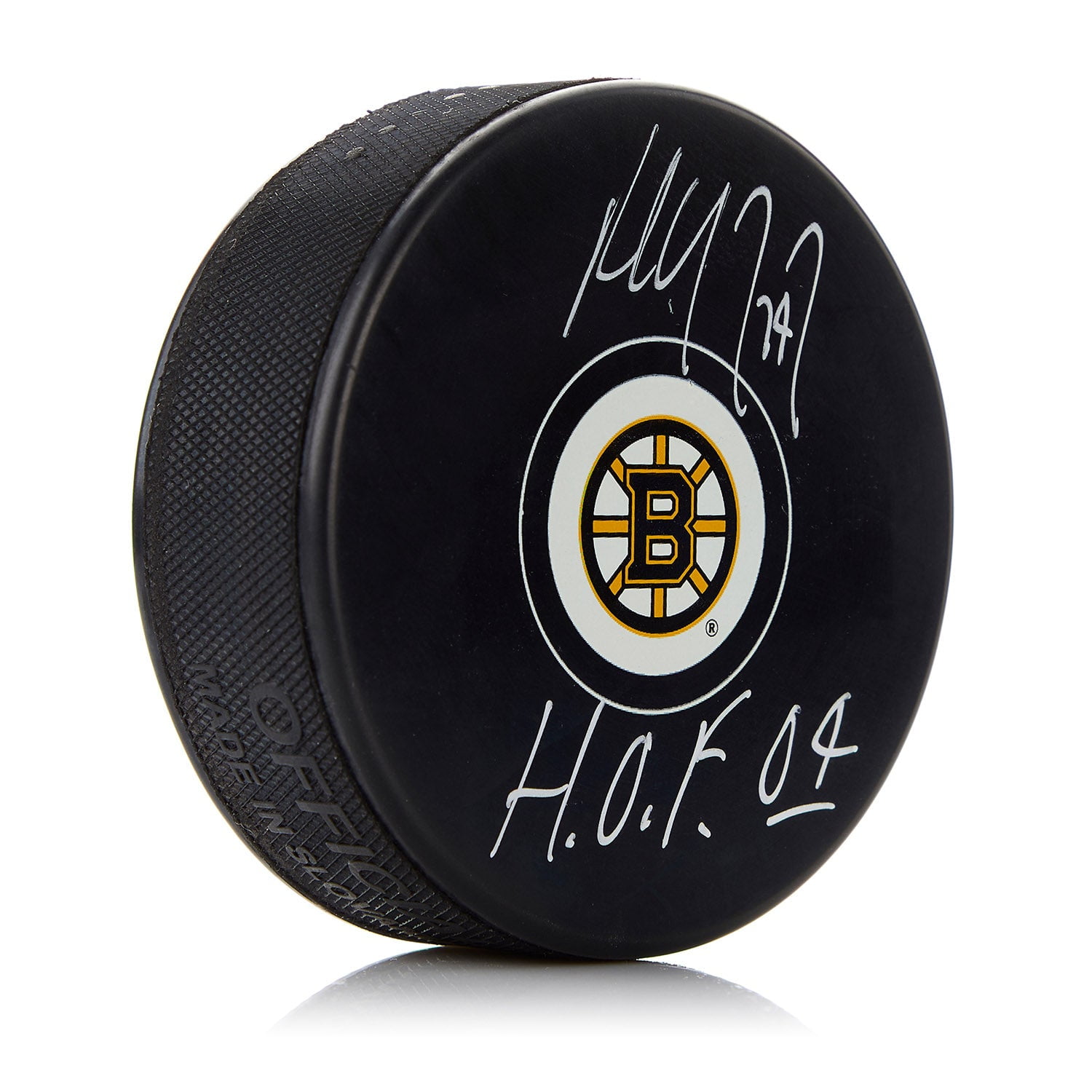 NHL Boston Bruins Official Autograph Souvenir Hockey Puck
