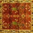 thumbnail image 1 of Ahgly Company Indoor Square Persian Yellow Traditional Area Rugs, 7' Square, 1 of 4
